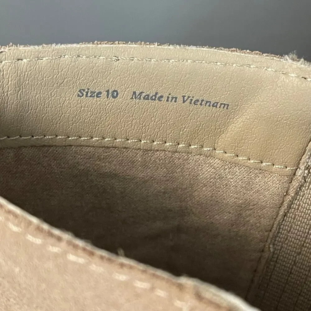 Dolce Vita Martey H2O Women's Size 10 Boots Taupe Suede Waterproof Block Heel - Picture 14 of 15